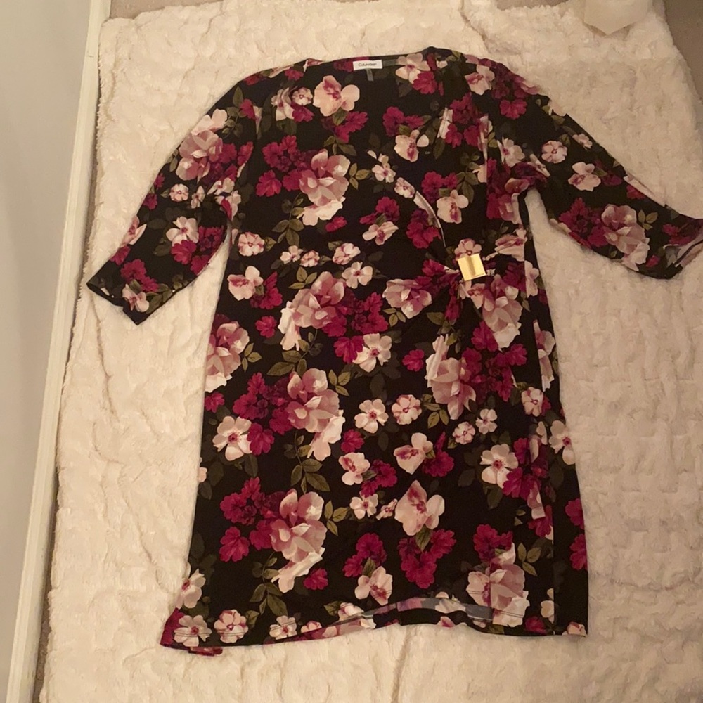 Calvin Klein faux wrap dress